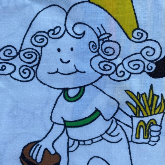 🍔🍟🔥 RARE 70s McDonalds Ronald And Gang Double Sided Pillowcase!!!! - Picture 5 of 12